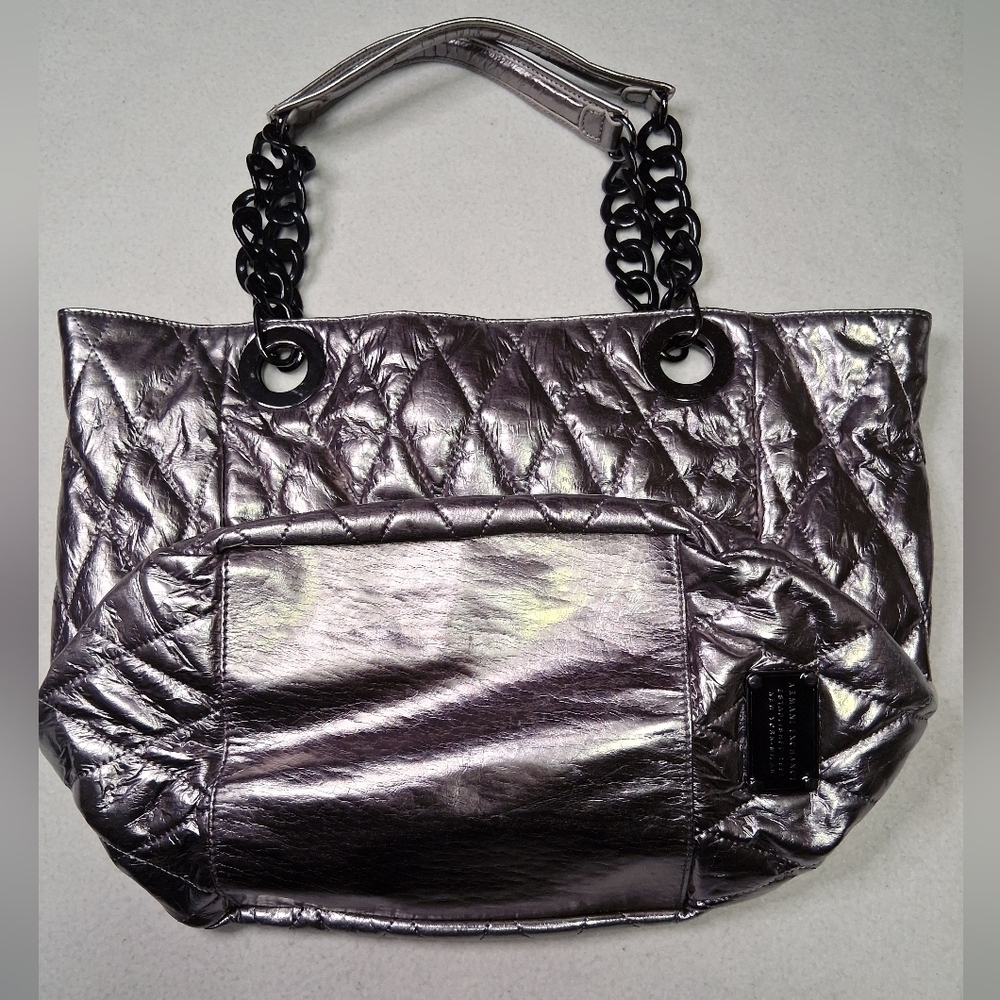 Armani Exchange Metallic Quilted Tote - Picture 2 of 8